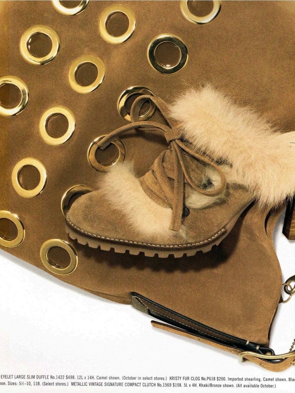 Coach Suede Eyelet Large Duffle VTG 2004 - Picture 10 of 10
